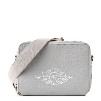 CHRISTIAN DIOR X AIR JORDAN Grained Calfskin Crossbody Grey