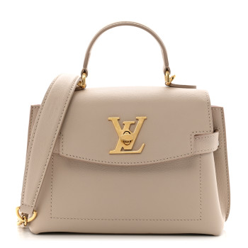 LOUIS VUITTON Soft Calfskin Mini Lockme Ever Greige