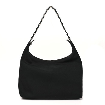 SALVATORE FERRAGAMO Canvas Vara Shoulder Bag Black