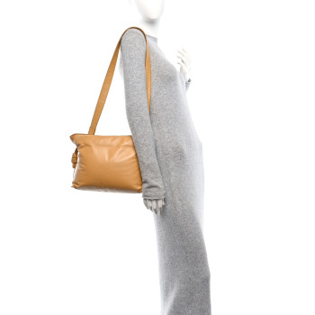 LOEWE Calfskin Flamenco Puffer Knot Bag Camel