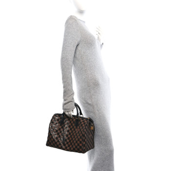 LOUIS VUITTON Damier Paillettes Speedy 30 Black
