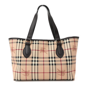 BURBERRY Haymarket Check Medium Regent Tote Chocolate
