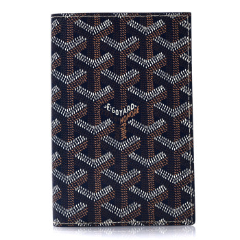 GOYARD Goyardine Passport Wallet Navy
