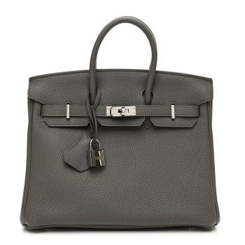 HERMES Togo Birkin 25 Etain