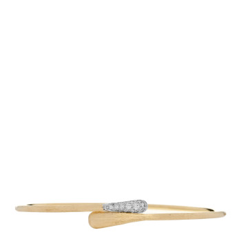 MARCO BICEGO 18K Yellow White Gold Diamond Lucia Bangle Bracelet