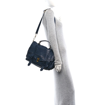 PROENZA SCHOULER Lambskin Large PS1 Satchel Midnight