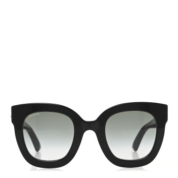 GUCCI Acetate Crystal Star Round Frame Sunglasses GG0208S Black