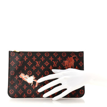LOUIS VUITTON Catogram Neverfull MM GM Pochette Marron