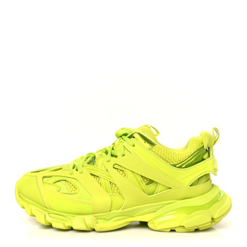 BALENCIAGA Mesh Rubber Mens Track Sneakers 41 Acid Lime