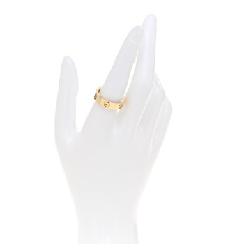 CARTIER 18K Yellow Gold 3 Diamond 5.5mm LOVE Ring 56 7.5 CARTIER 18K Yellow Gold 3 Diamond 5.5mm LOVE Ring 56 7.5