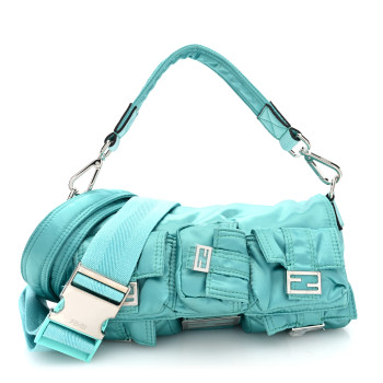 FENDI Econyl Cuoio Romano Multipocket Baguette Spring Turquoise