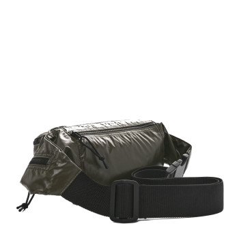 SAINT LAURENT Nylon Logo Nuxx Body Belt Bag Green