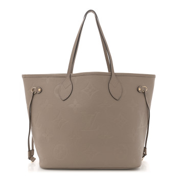 LOUIS VUITTON Empreinte Monogram Giant Neverfull MM Tourterelle