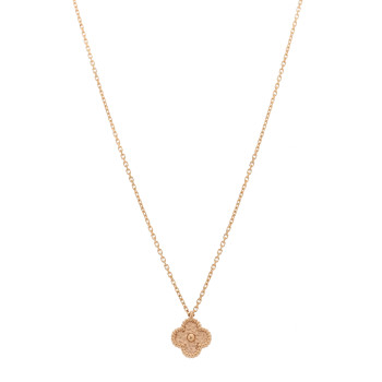 VAN CLEEF & ARPELS 18K Rose Gold Sweet Alhambra Pendant Necklace