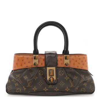 LOUIS VUITTON Monogram Ostrich Macha Waltz