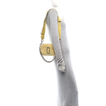 MARC JACOBS Faux Fur Plush Snapshot Camera Bag Chick Yellow