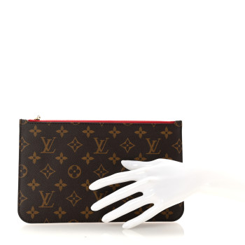 LOUIS VUITTON Monogram Neverfull MM GM Pochette Cherry