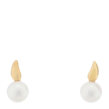 MIKIMOTO 18K Yellow Gold Akoya Cultured Pearl 5.5-6mm Drop Earrings