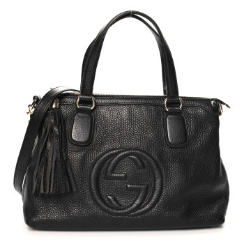 GUCCI Cellarius Calfskin Small Soho Top Handle Satchel Black