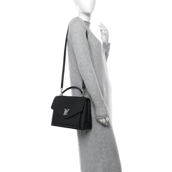 LOUIS VUITTON Soft Calfskin My Lockme Top Handle Black