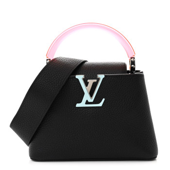 LOUIS VUITTON Taurillon Plexiglass Mini Capucines Black Pink Blue