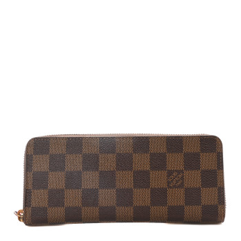 LOUIS VUITTON Damier Ebene Clemence Wallet Cherry