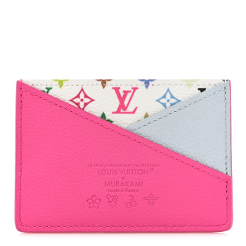 LOUIS VUITTON LV X TM Monogram Multicolor Criss-Cross Card Holder Kawaii Pink