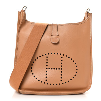 HERMES Courchevel Evelyne GM Tabac Camel