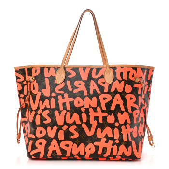 LOUIS VUITTON Monogram Graffiti Neverfull GM Orange