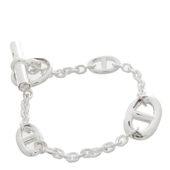 HERMES Sterling Silver Farandole Bracelet LG