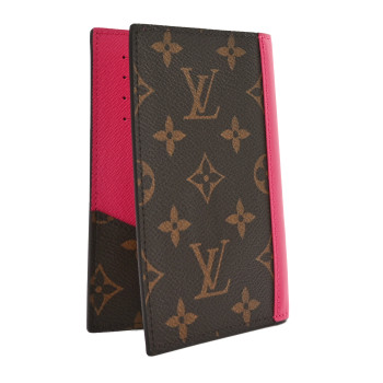 LOUIS VUITTON Monogram Macassar Passport Cover Fuchsia