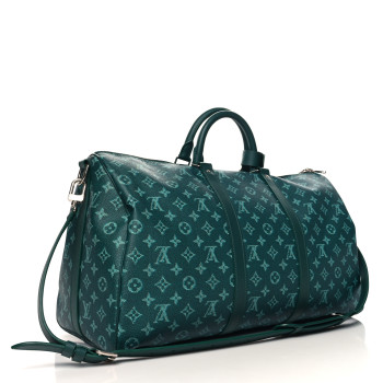 LOUIS VUITTON Monogram Heritage Keepall Bandouliere 50 Green