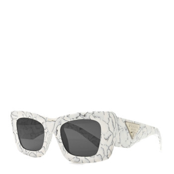 PRADA Acetate Symbole Sunglasses SPR 13Z White Marble