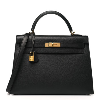 HERMES Ardennes Kelly Sellier 32 Black HERMES Ardennes Kelly Sellier 32 Black