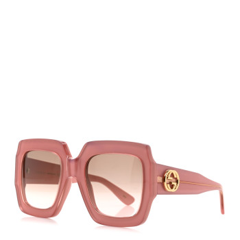 GUCCI Square Frame GG0178S Sunglasses Rose Brown