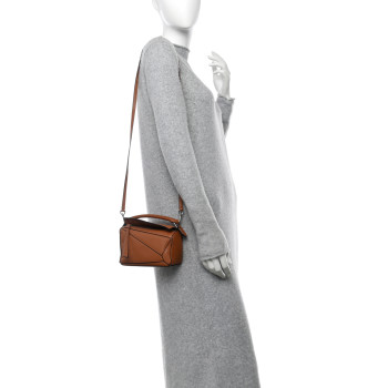 LOEWE Calfskin Mini Puzzle Bag Tan