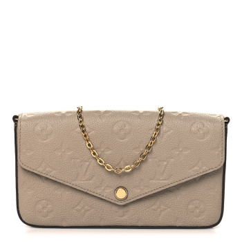 LOUIS VUITTON Empreinte Pochette Felicie Chain Wallet Tourterelle