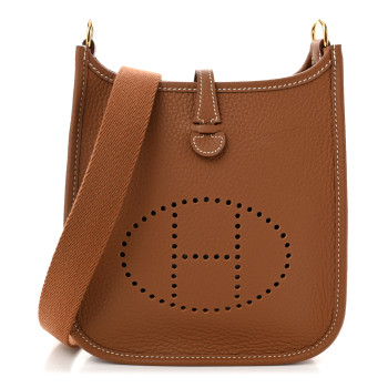 HERMES Taurillon Clemence Evelyne TPM Gold
