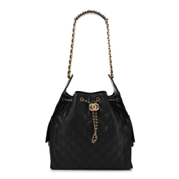 CHANEL Caviar Quilted Medium Chanel 25 Handbag Black