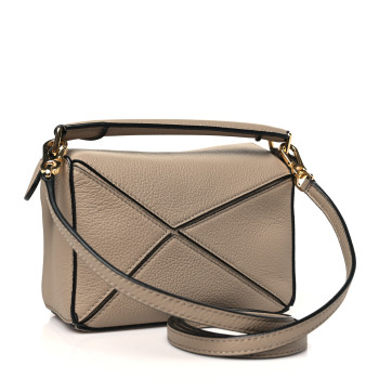 LOEWE Calfskin Mini Puzzle Bag Sand