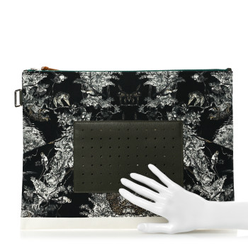 HERMES Cotton Goatskin Navette Petit H Pouch GM
