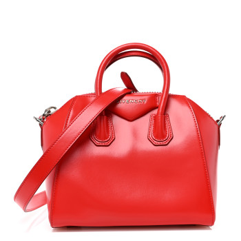 GIVENCHY Shiny Lord Calfskin Mini Antigona Red