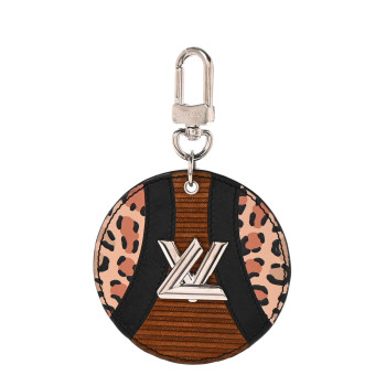 LOUIS VUITTON Monogram Corduroy Patchwork Bag Charm Key Ring