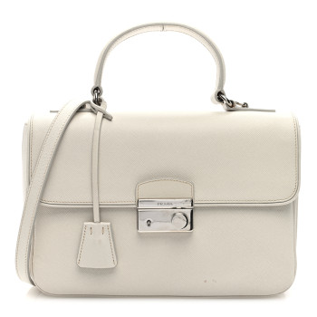 PRADA Saffiano Lux Sound Top Handle Pomice