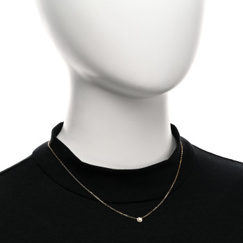 CARTIER 18K Yellow Gold Diamond SM D'Amour Pendant Necklace