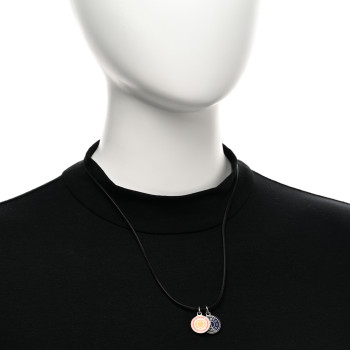 HERMES Lacquered Palladium Eclipse Necklace Rocabar H