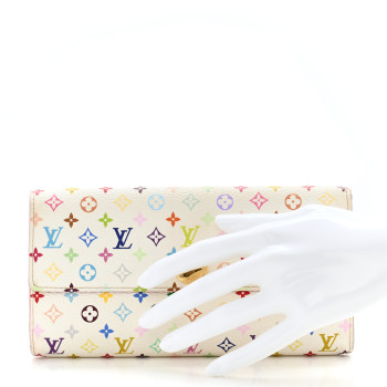 LOUIS VUITTON Monogram Multicolor Sarah Wallet White Grenade