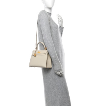 HERMES Epsom Kelly Sellier 25 Craie