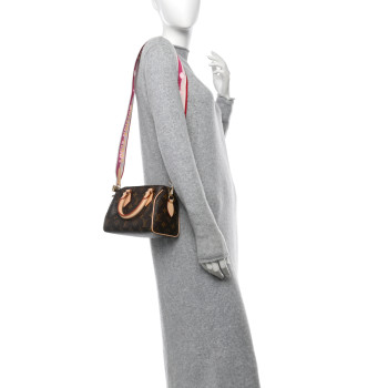 LOUIS VUITTON Monogram Speedy Bandouliere 20 Fuchsia