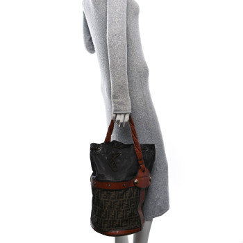 FENDI Zucca Small Palazzo Bucket Bag Tobacco FENDI Zucca Small Palazzo Bucket Bag Tobacco